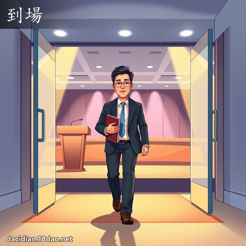 到場 - 國語大辭典配圖