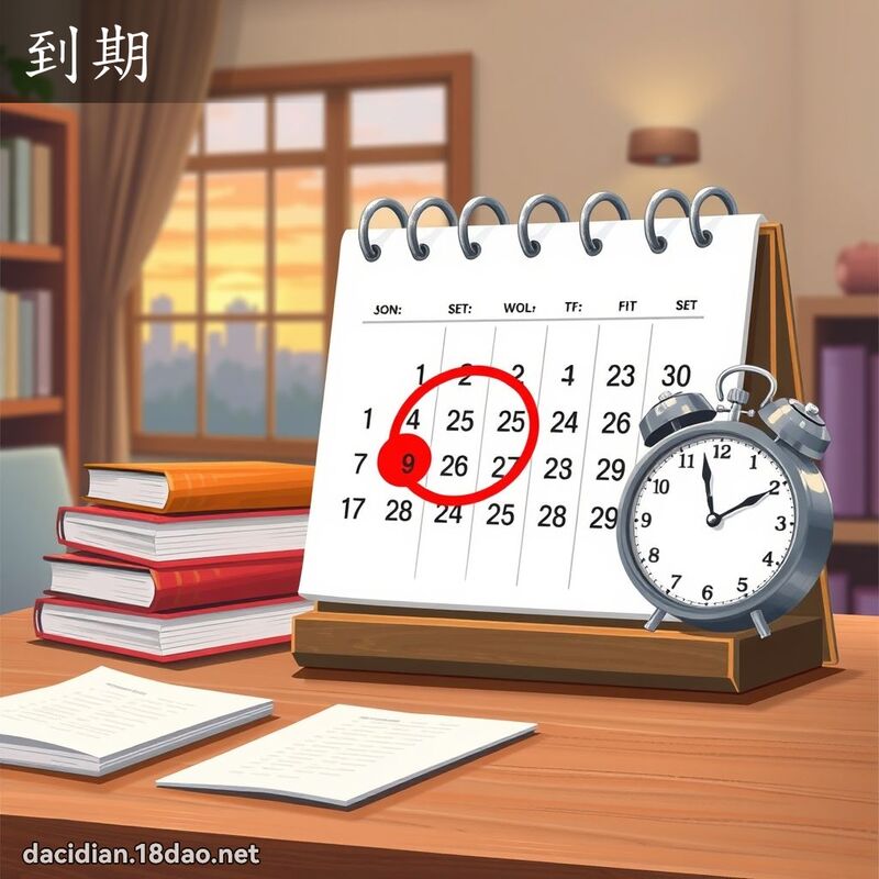 到期 - 国语大辞典配图