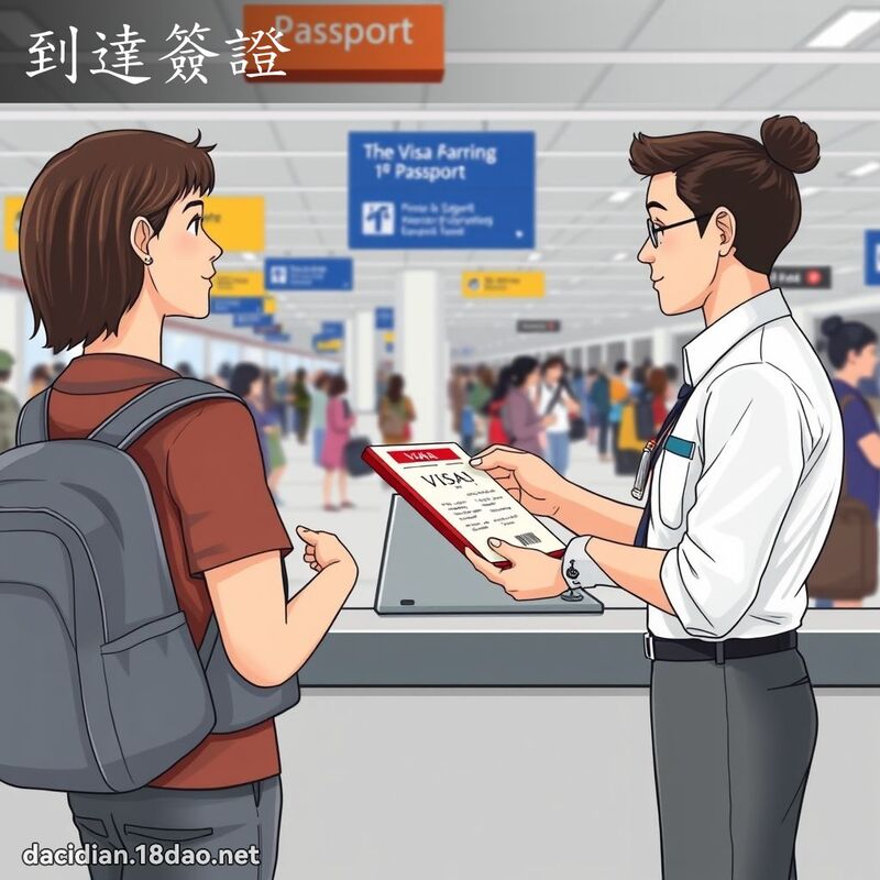 到達簽證 - 國語大辭典配圖