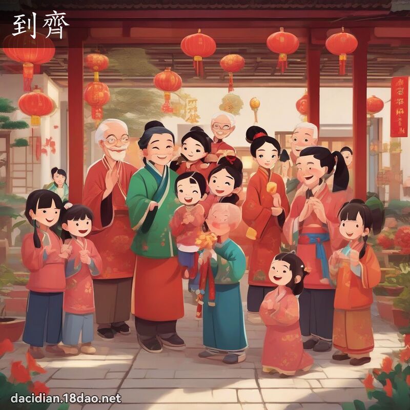 到齐 - 国语大辞典配图