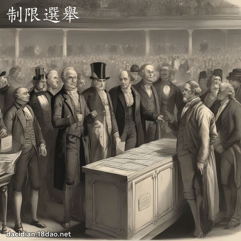 制限選舉 - 國語大辭典配圖