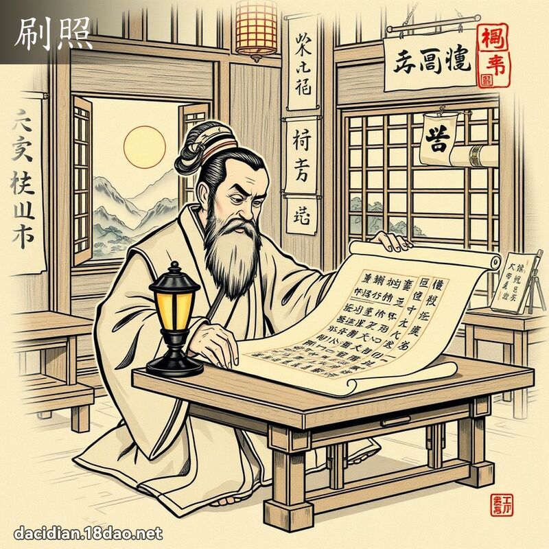 刷照 - 國語大辭典配圖