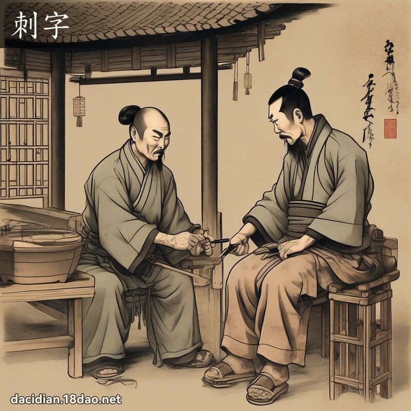刺字 - 国语大辞典配图