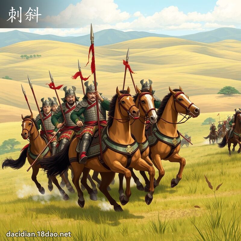 刺斜 - 国语大辞典配图