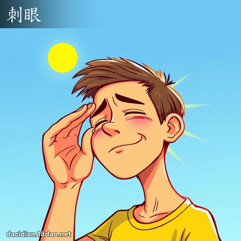 刺眼 - 國語大辭典配圖