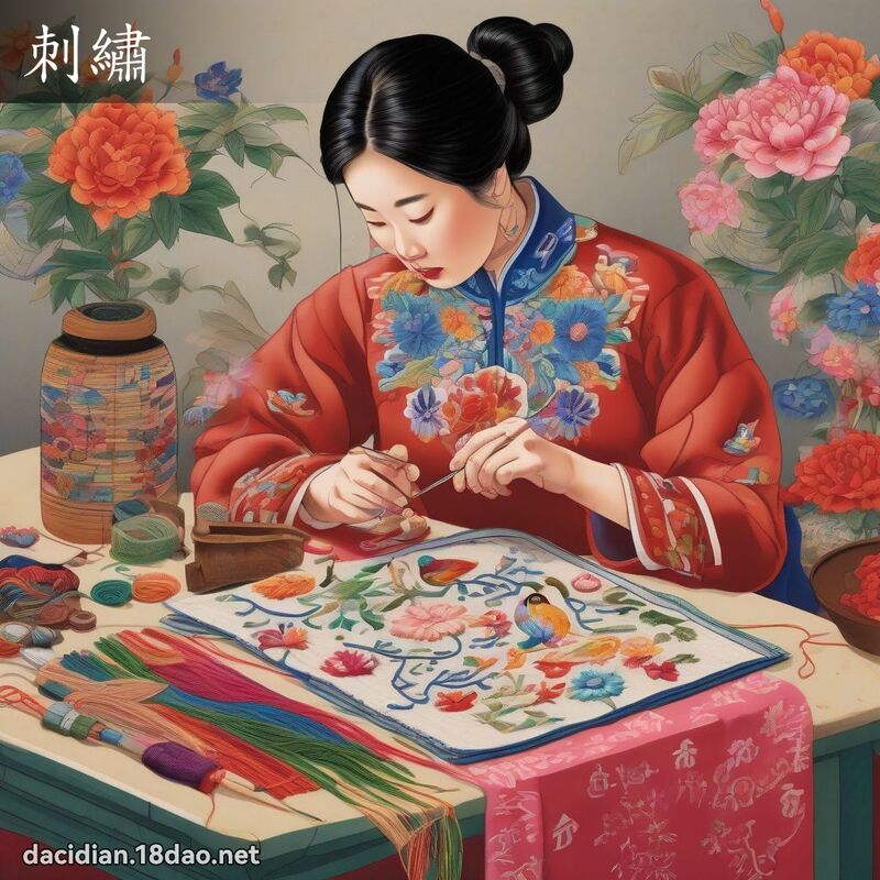 刺繡 - 國語大辭典配圖