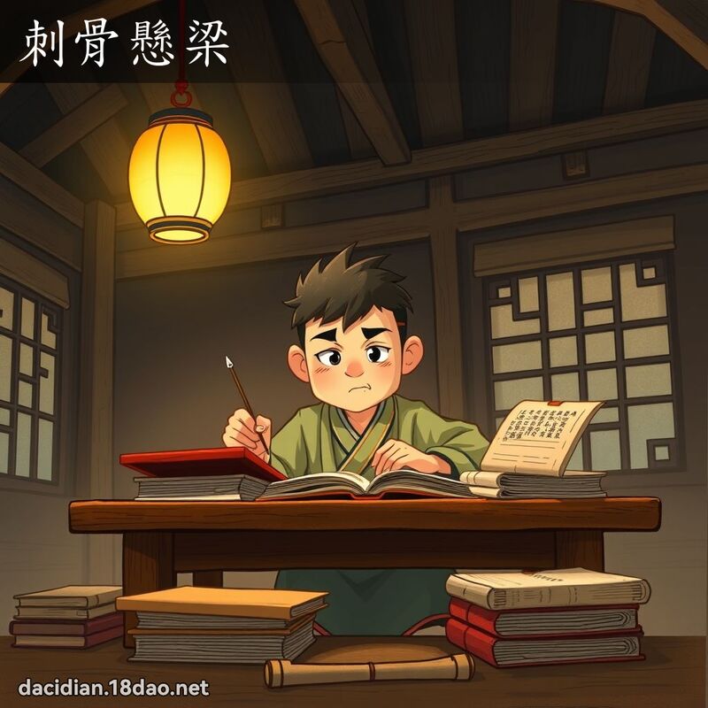 刺骨懸梁 - 國語大辭典配圖