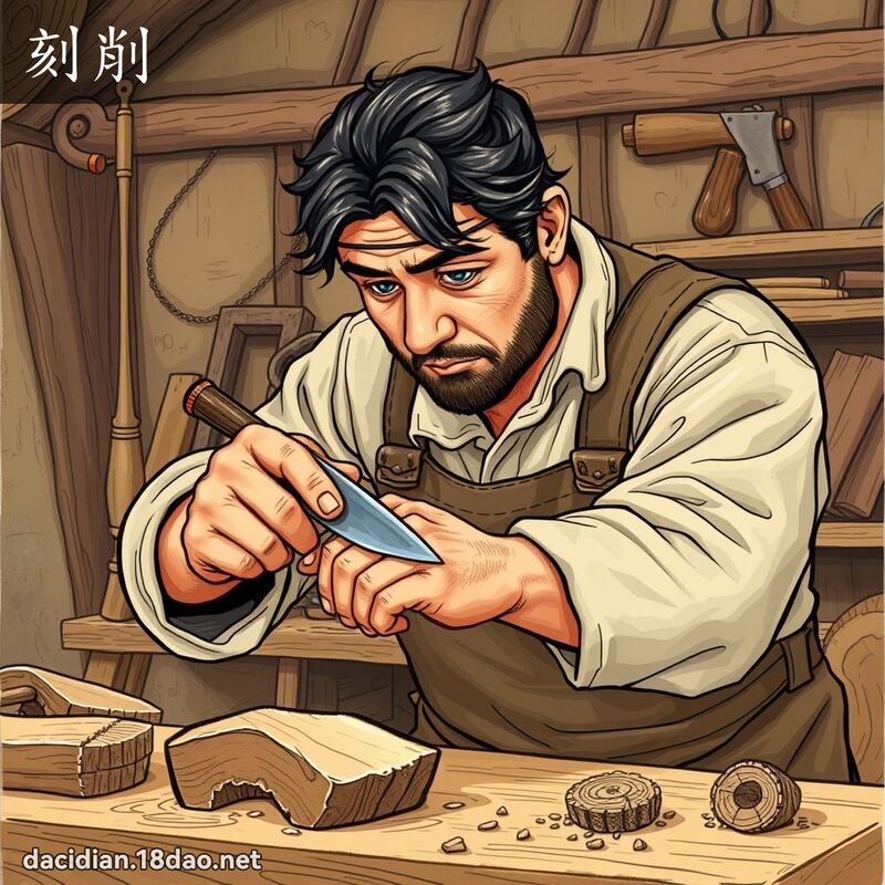 刻削 - 国语大辞典配图