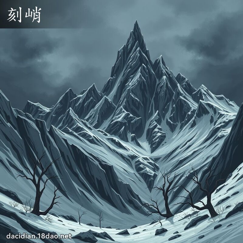 刻峭 - 国语大辞典配图