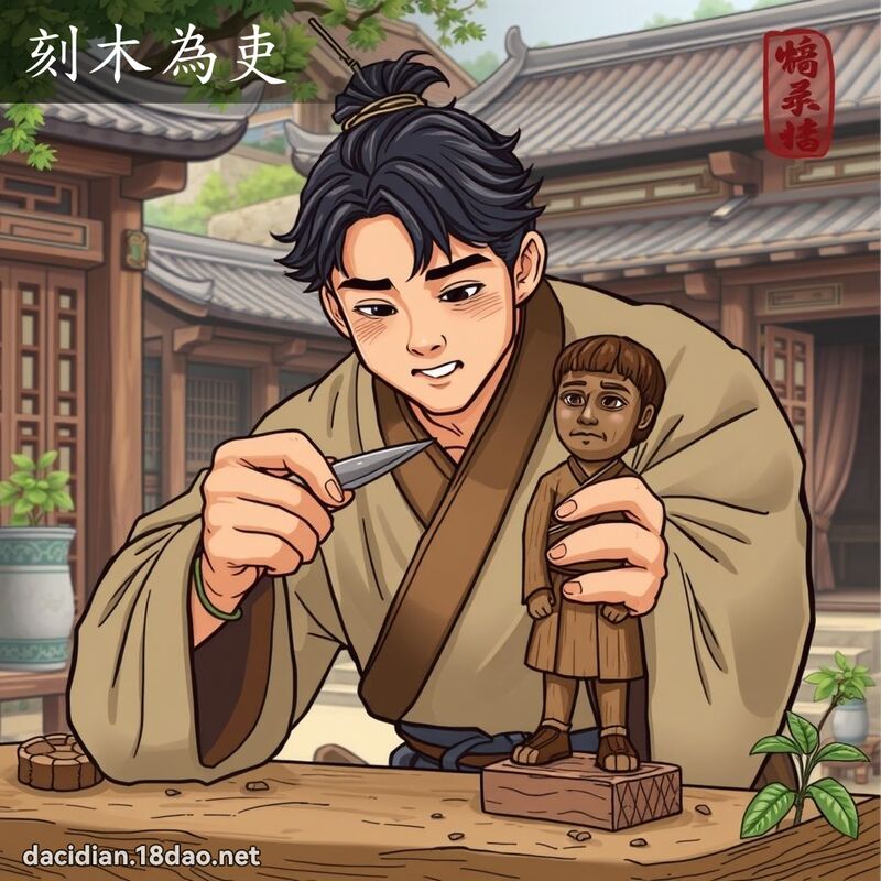 刻木為吏 - 國語大辭典配圖