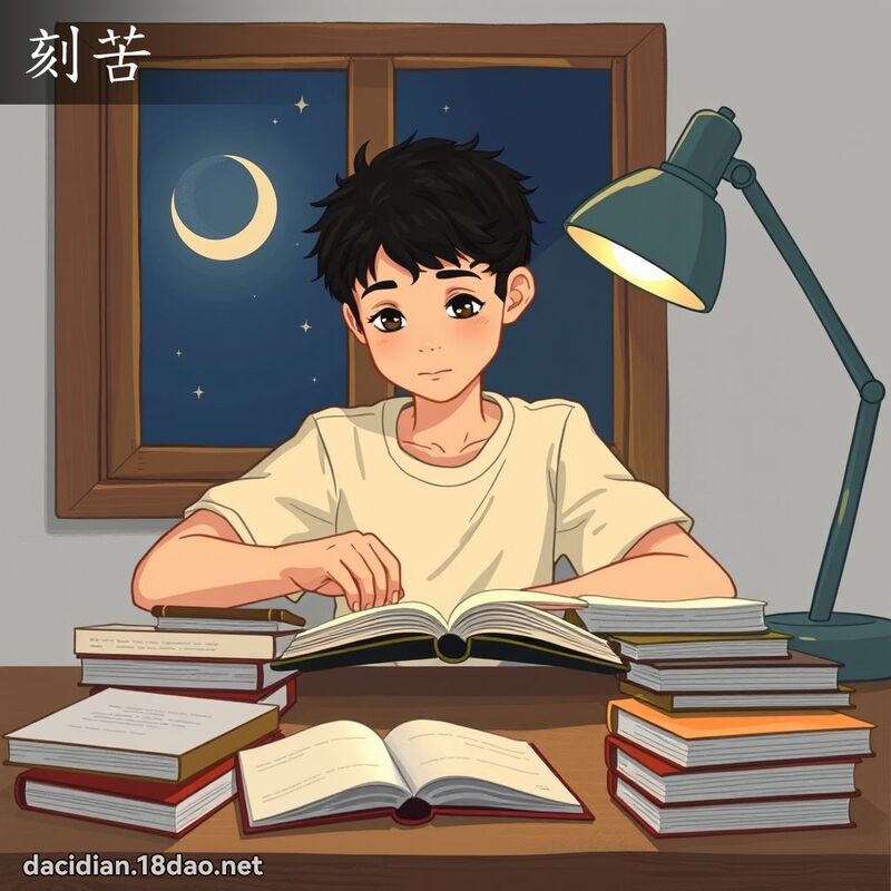 刻苦 - 国语大辞典配图