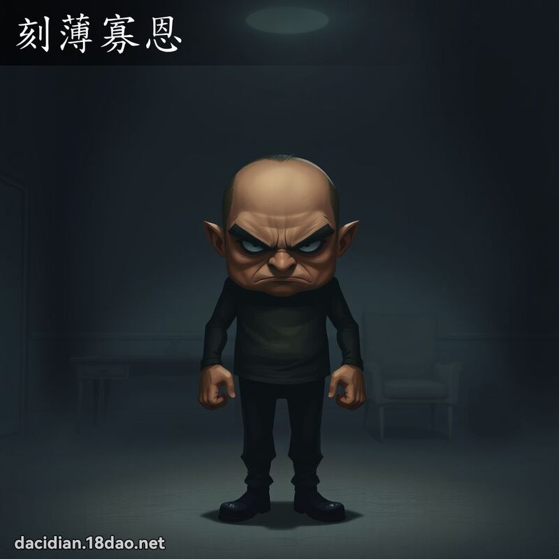 刻薄寡恩 - 國語大辭典配圖