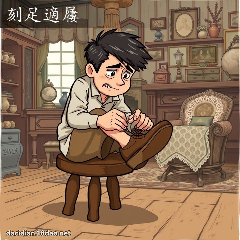 刻足適屨 - 国语大辞典配图