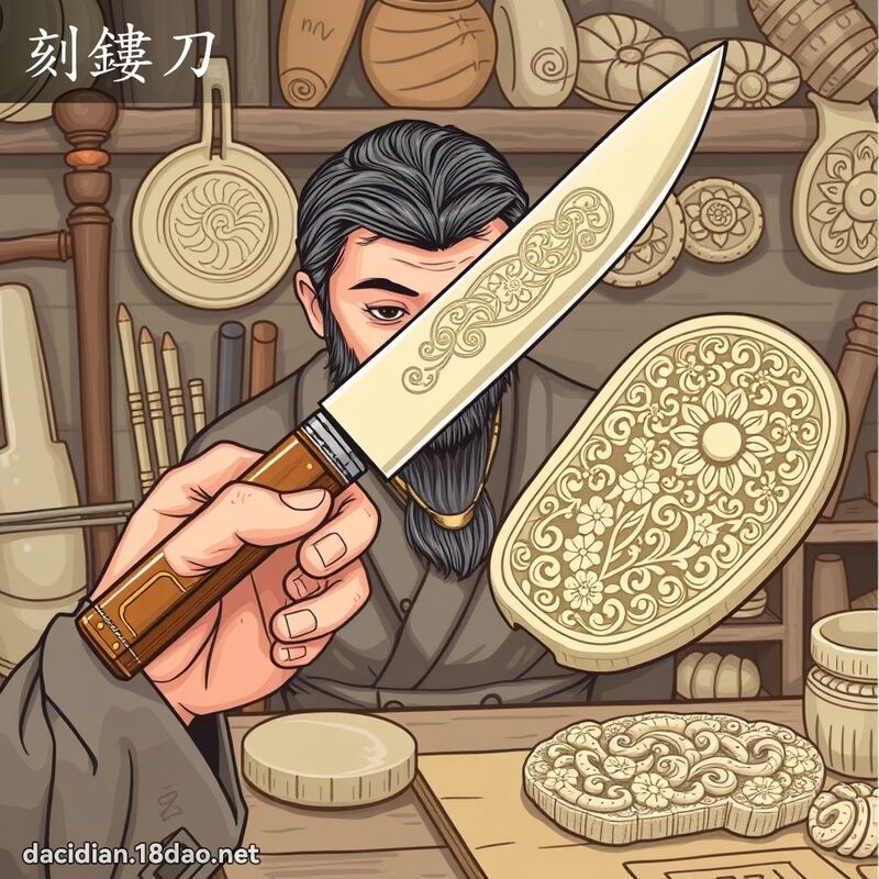 刻鏤刀 - 国语大辞典配图