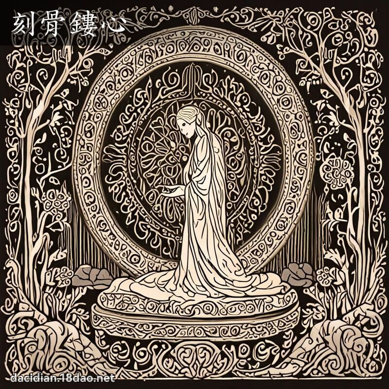 刻骨鏤心 - 国语大辞典配图