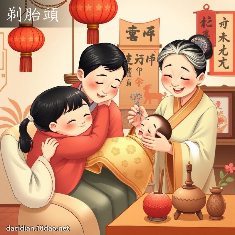剃胎頭 - 國語大辭典配圖