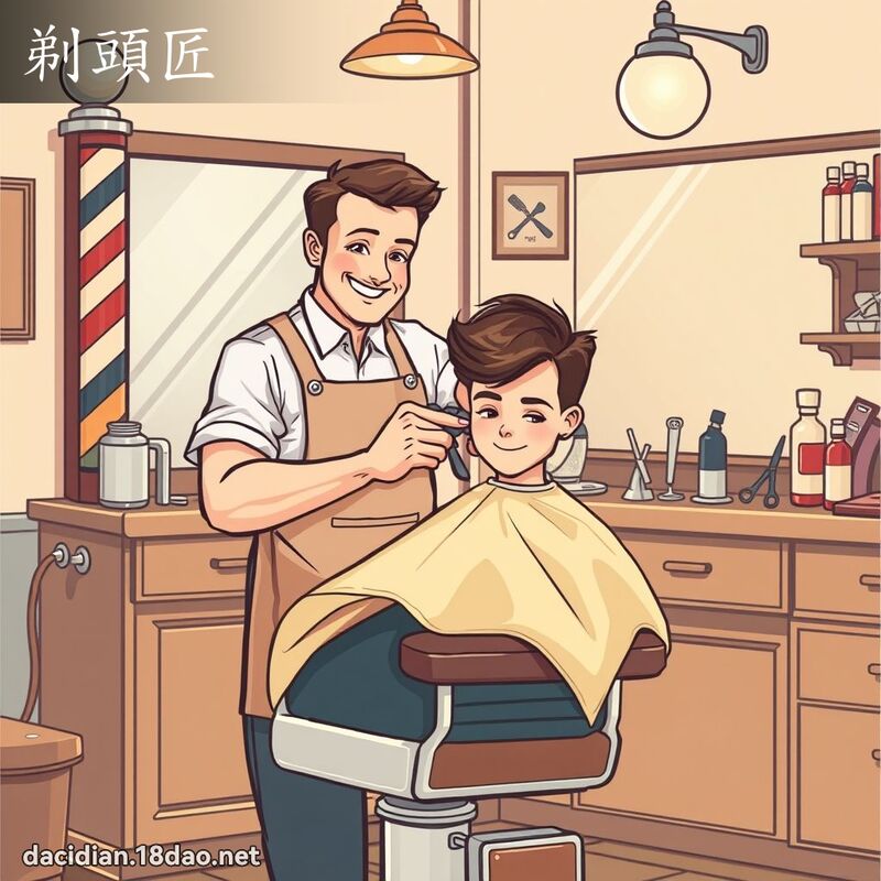 剃頭匠 - 國語大辭典配圖