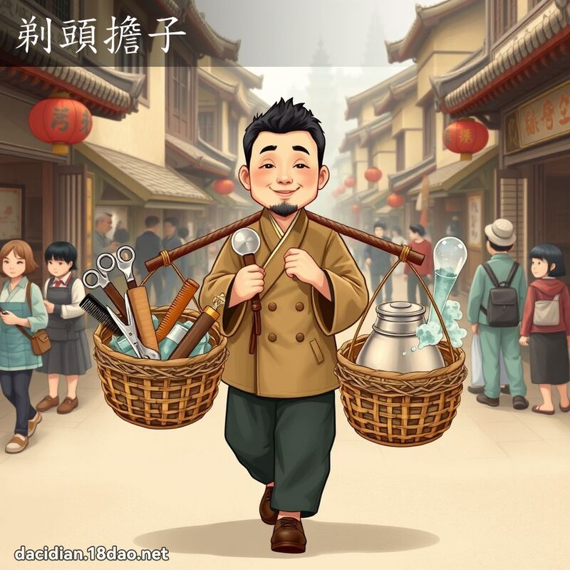 剃头担子 - 国语大辞典配图