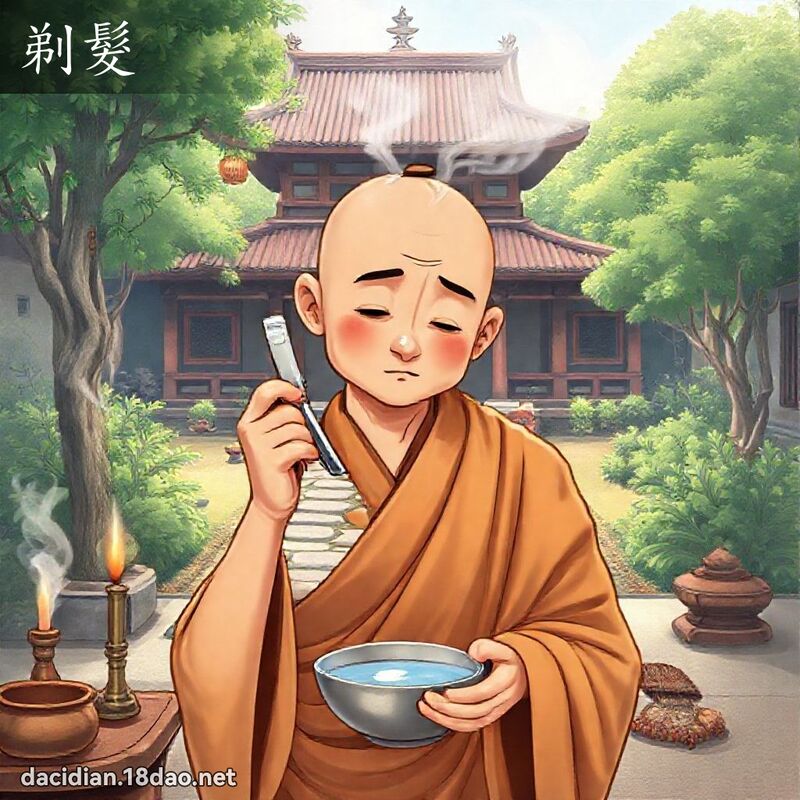 剃发 - 国语大辞典配图