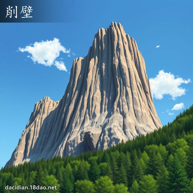 削壁 - 国语大辞典配图