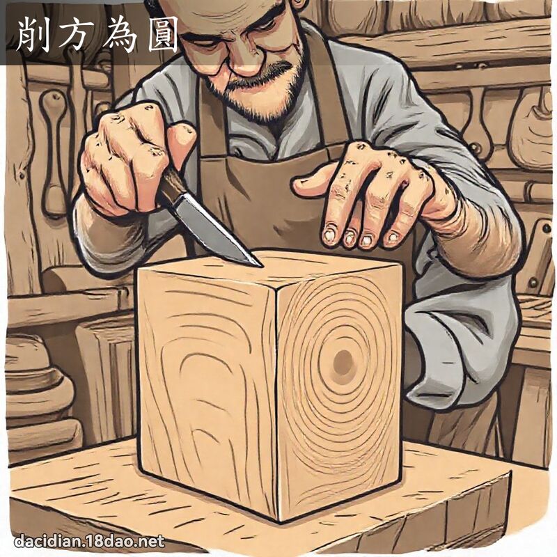 削方為圓 - 國語大辭典配圖