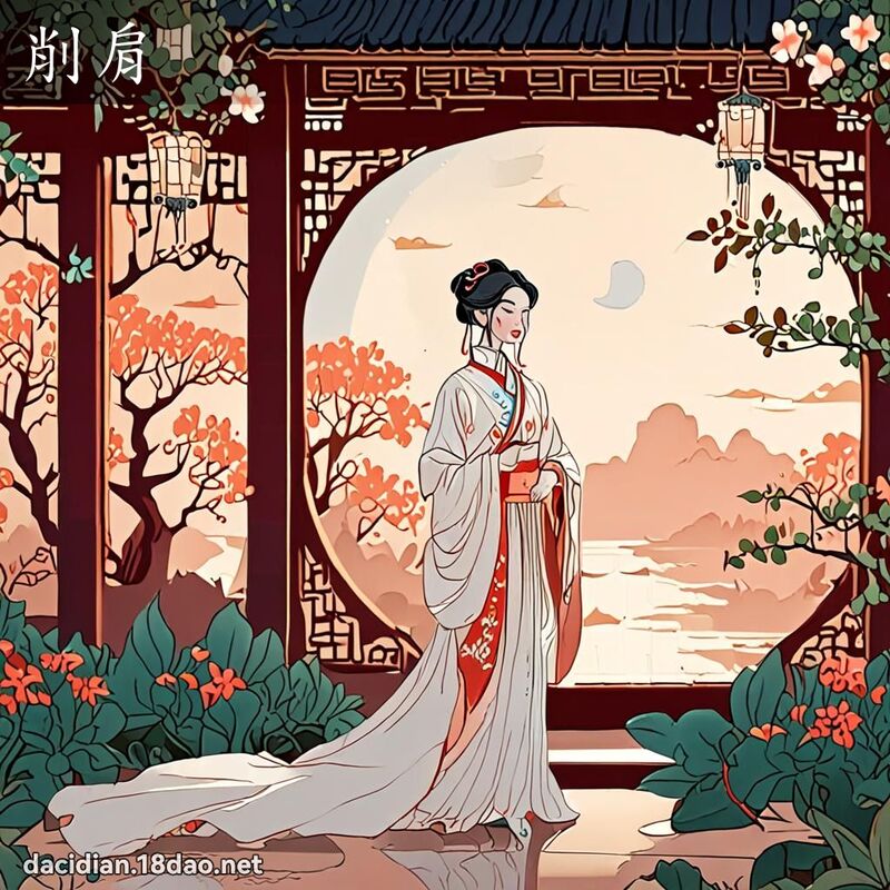 削肩 - 国语大辞典配图
