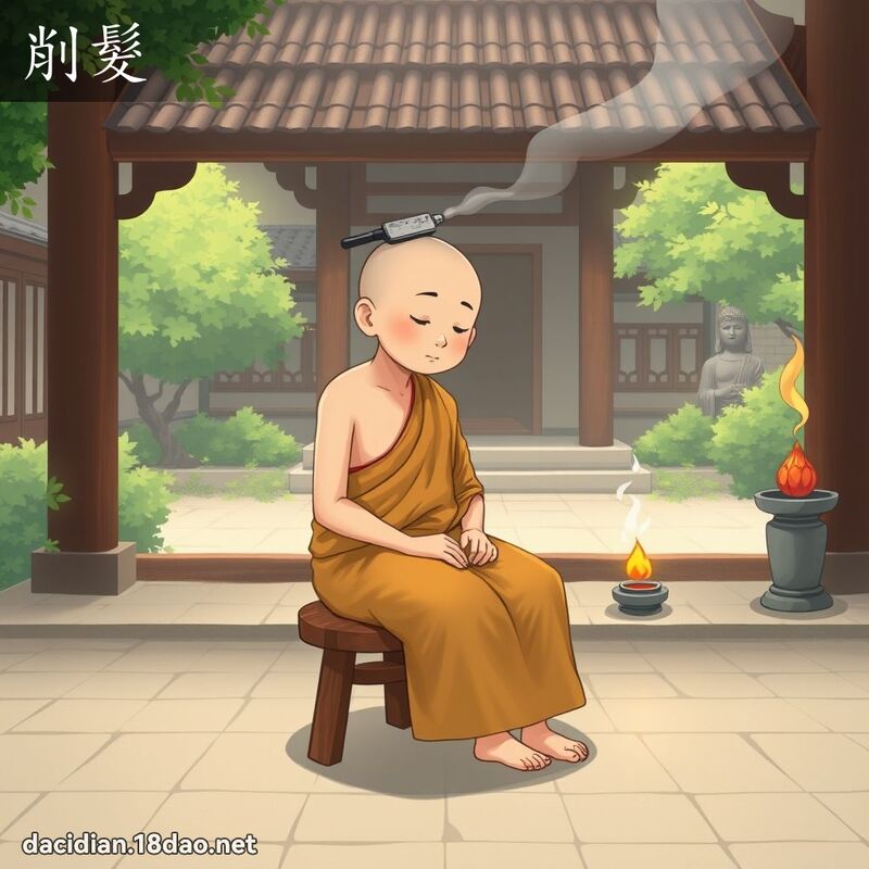 削髮 - 國語大辭典配圖