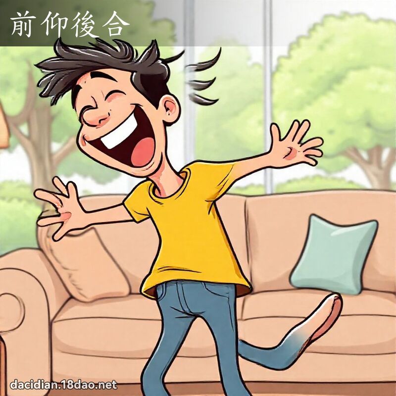 前仰后合 - 国语大辞典配图