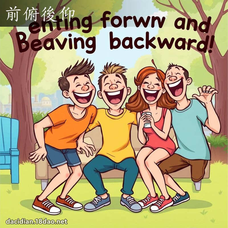 前俯后仰 - 国语大辞典配图