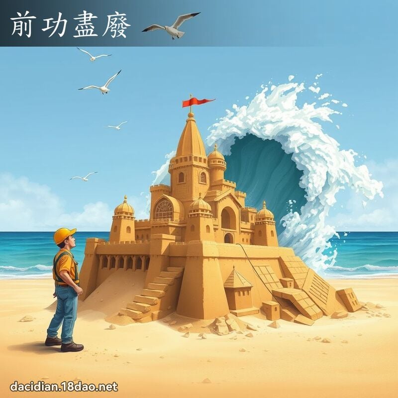 前功盡廢 - 國語大辭典配圖