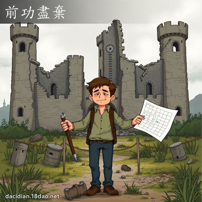 前功尽弃 - 国语大辞典配图