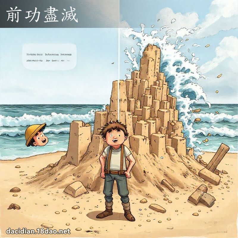 前功盡滅 - 國語大辭典配圖