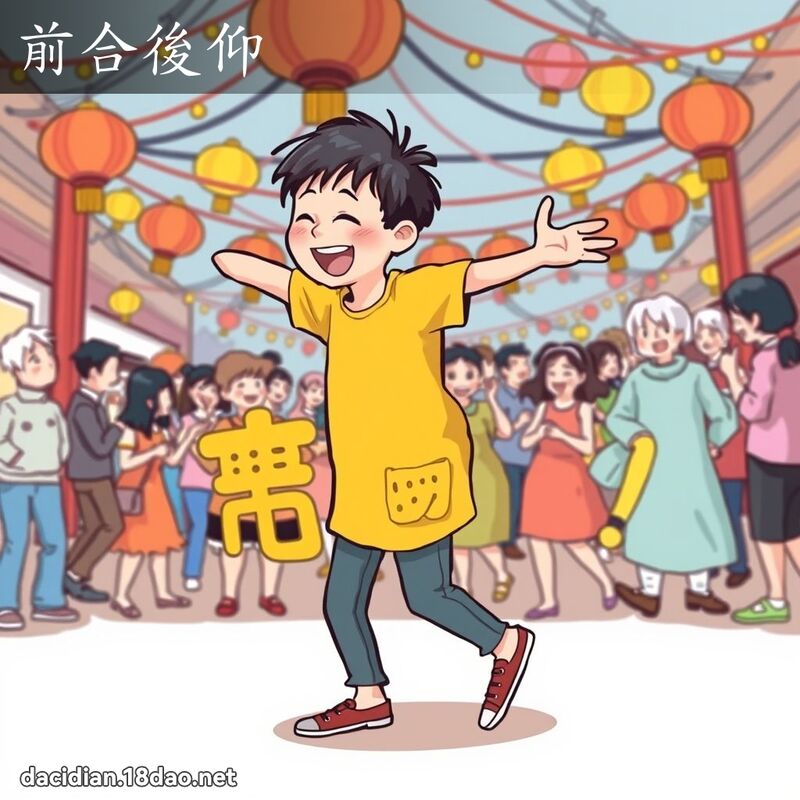 前合后仰 - 国语大辞典配图