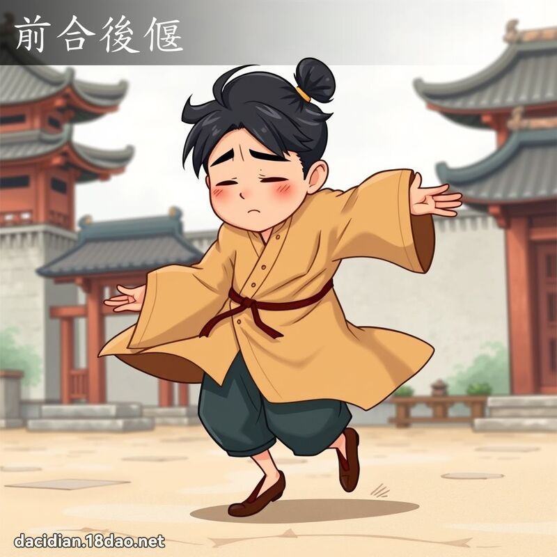 前合後偃 - 國語大辭典配圖