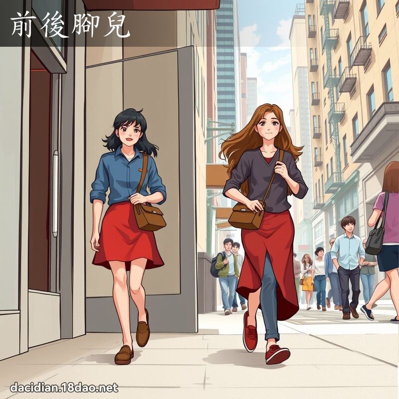 前後腳兒 - 國語大辭典配圖