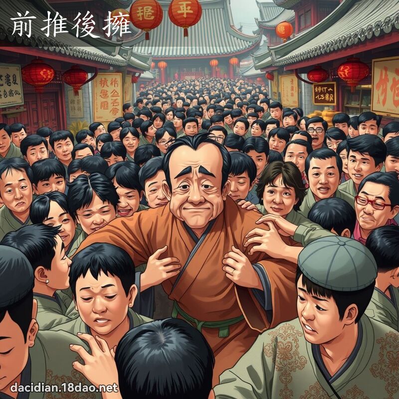 前推后拥 - 国语大辞典配图