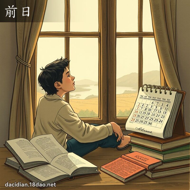 前日 - 国语大辞典配图