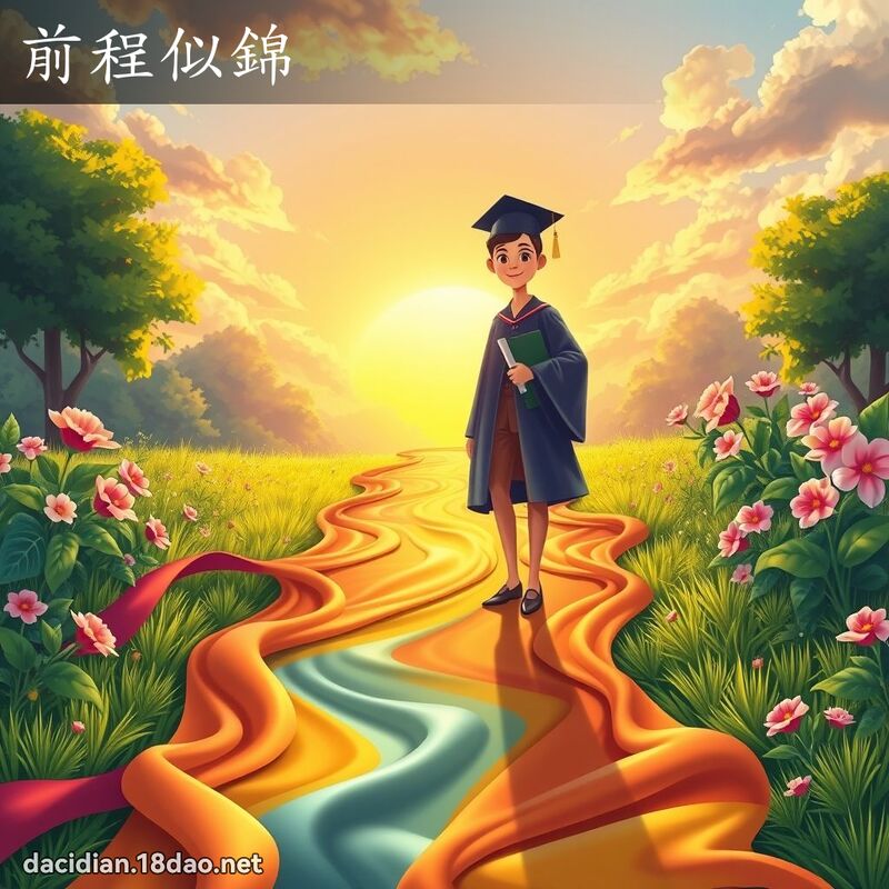 前程似锦 - 国语大辞典配图