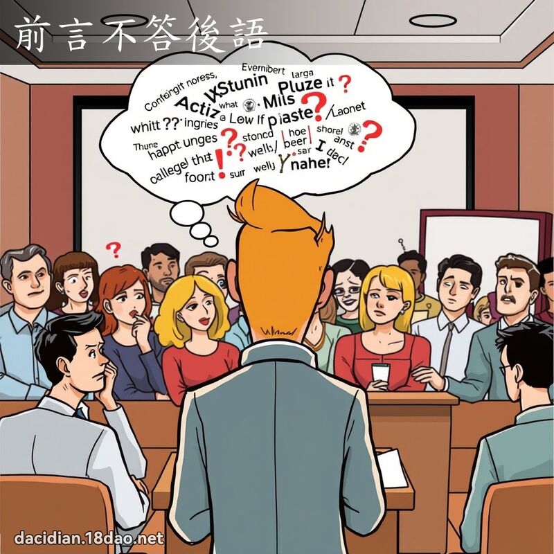 前言不答後語 - 國語大辭典配圖