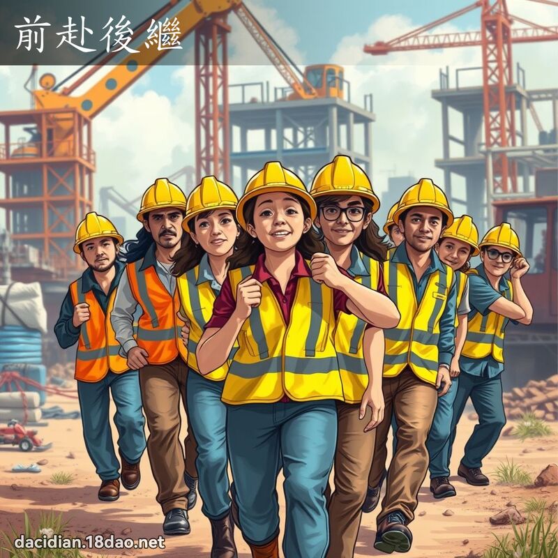 前赴後繼 - 國語大辭典配圖