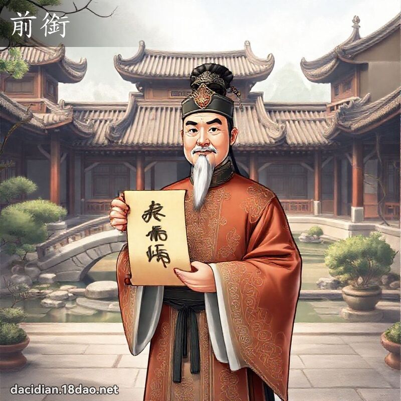 前銜 - 國語大辭典配圖