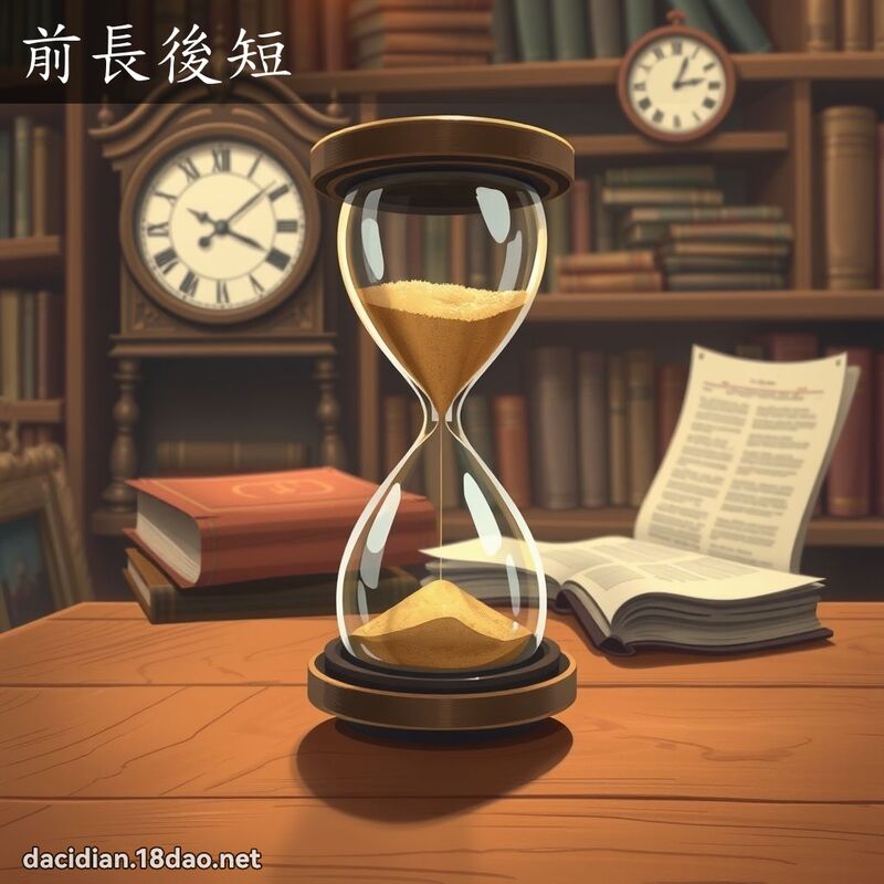 前长后短 - 国语大辞典配图
