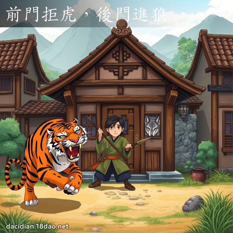 前門拒虎，後門進狼 - 國語大辭典配圖
