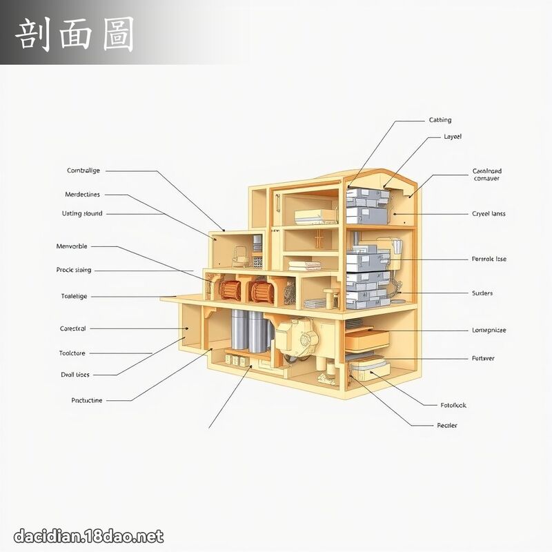 剖面图 - 国语大辞典配图
