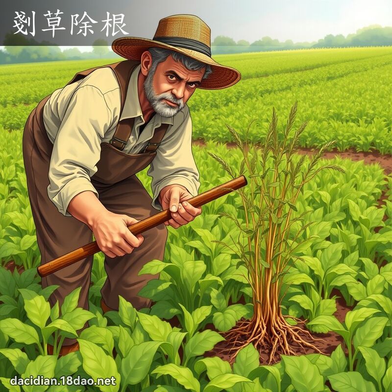 剗草除根 - 國語大辭典配圖