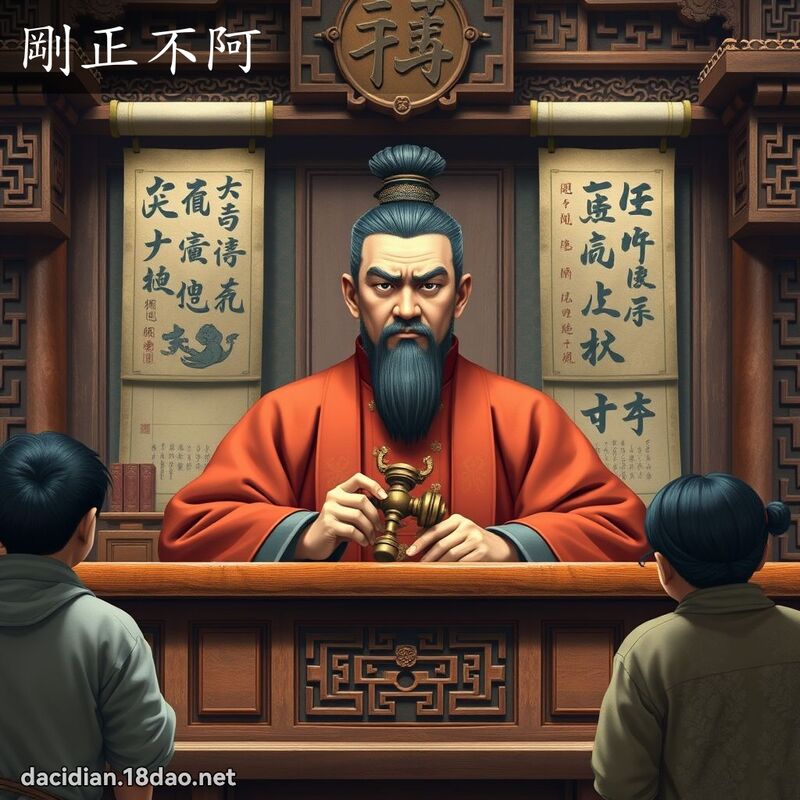 剛正不阿 - 國語大辭典配圖