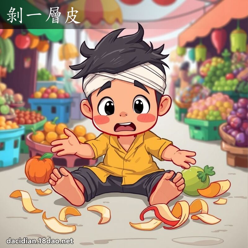 剥一层皮 - 国语大辞典配图