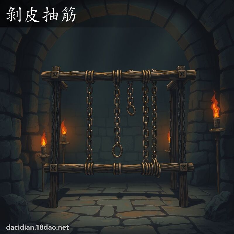 剝皮抽筋 - 國語大辭典配圖