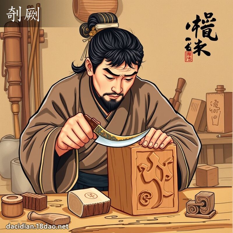 剞劂 - 國語大辭典配圖