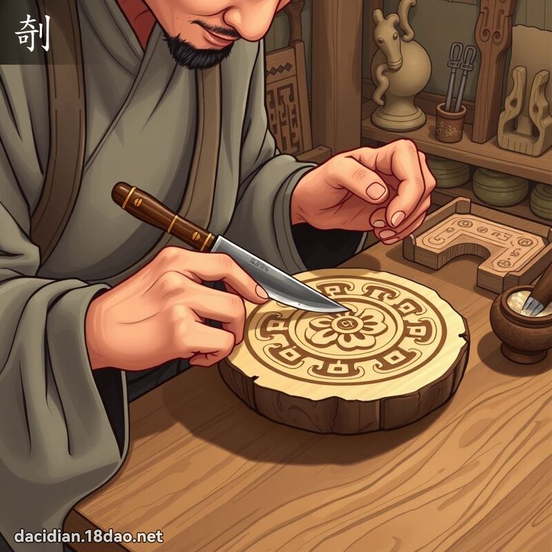 剞 - 國語大辭典配圖